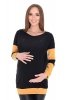 MijaCulture Cute 2 in1 Maternity and Nursing Pullover Sweatshirt Zuza 7140 Black / Honey